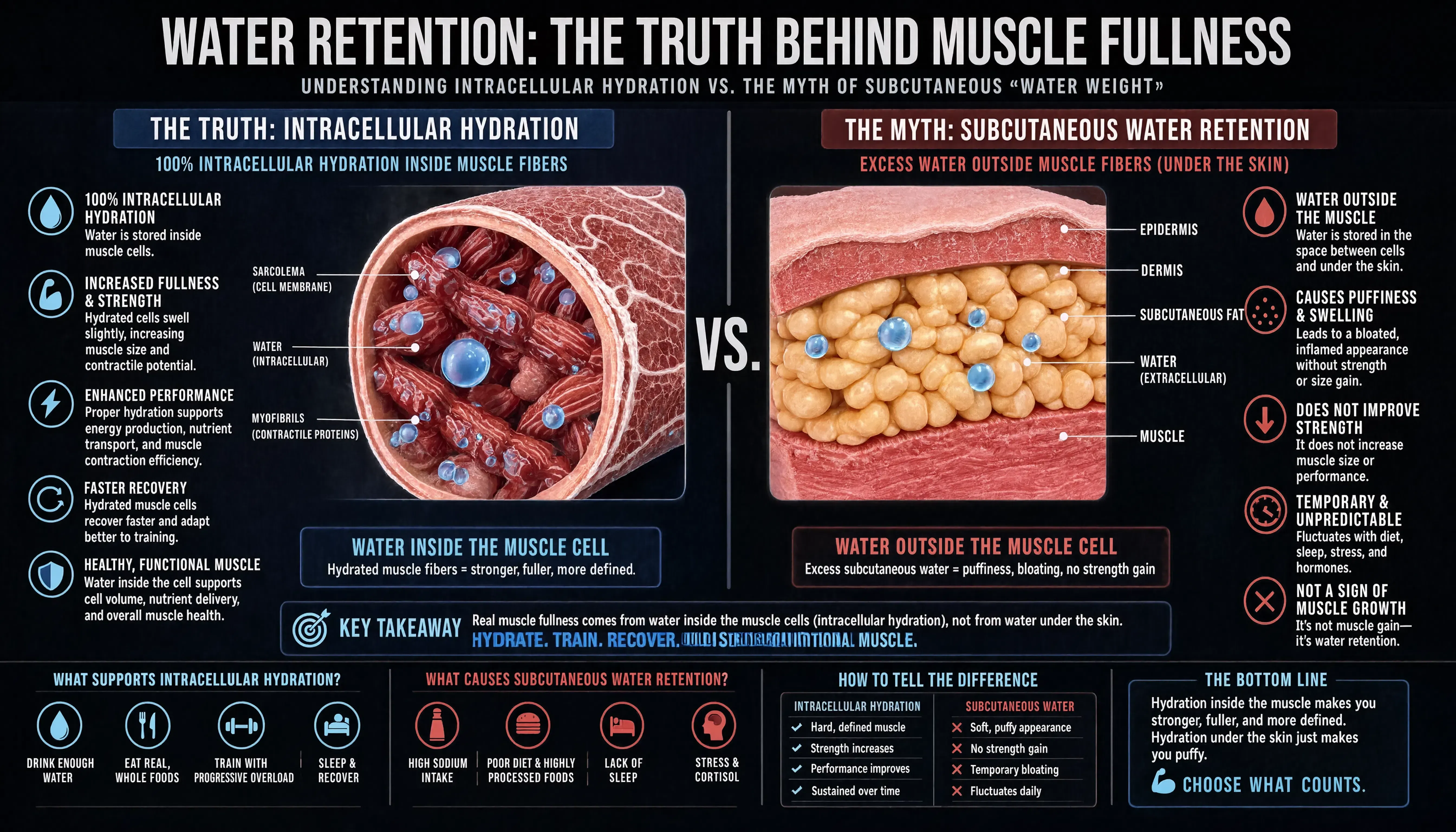 Creatine intracellular water retention versus fat gain myth