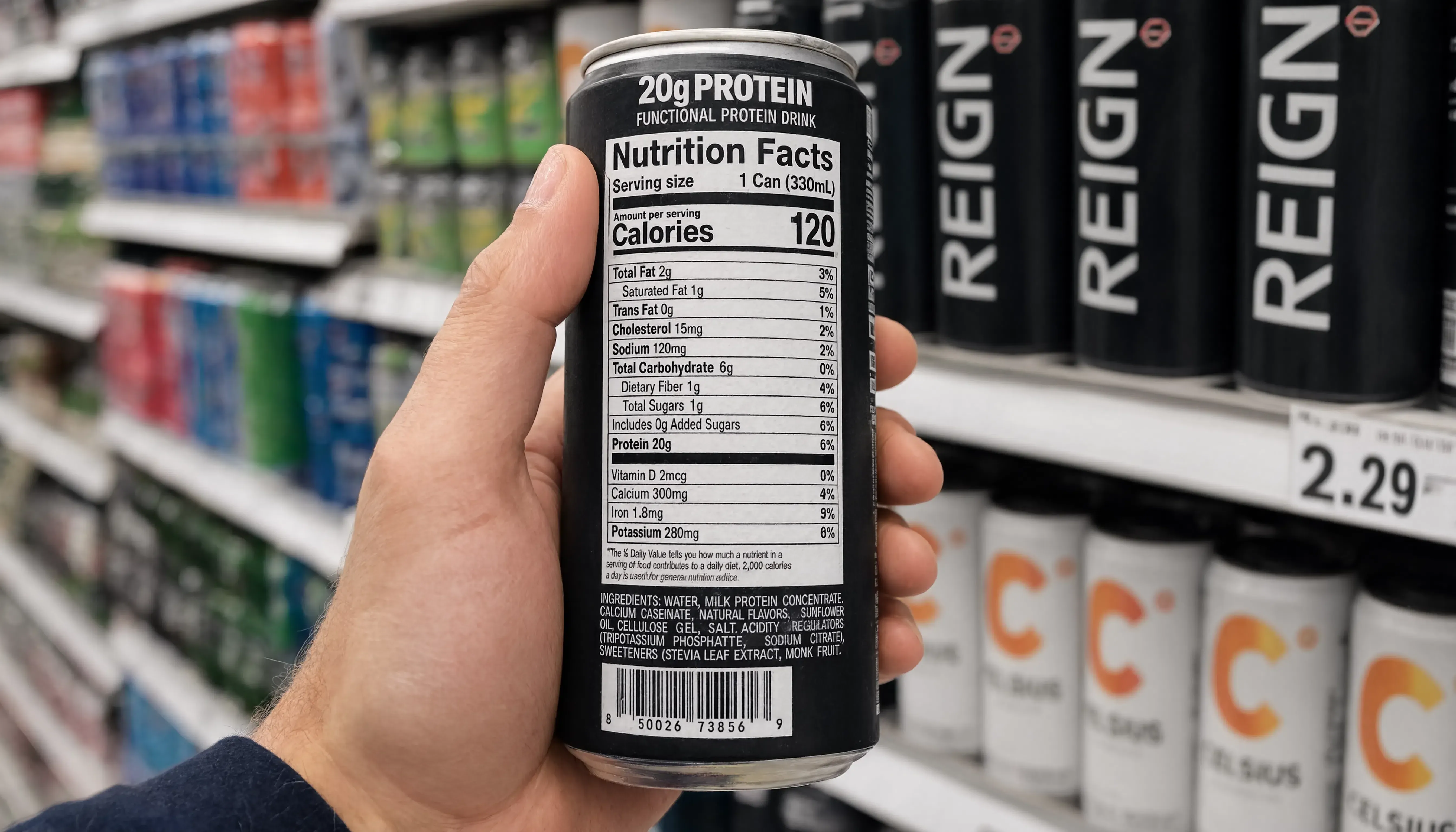 Protein soda nutrition label checklist