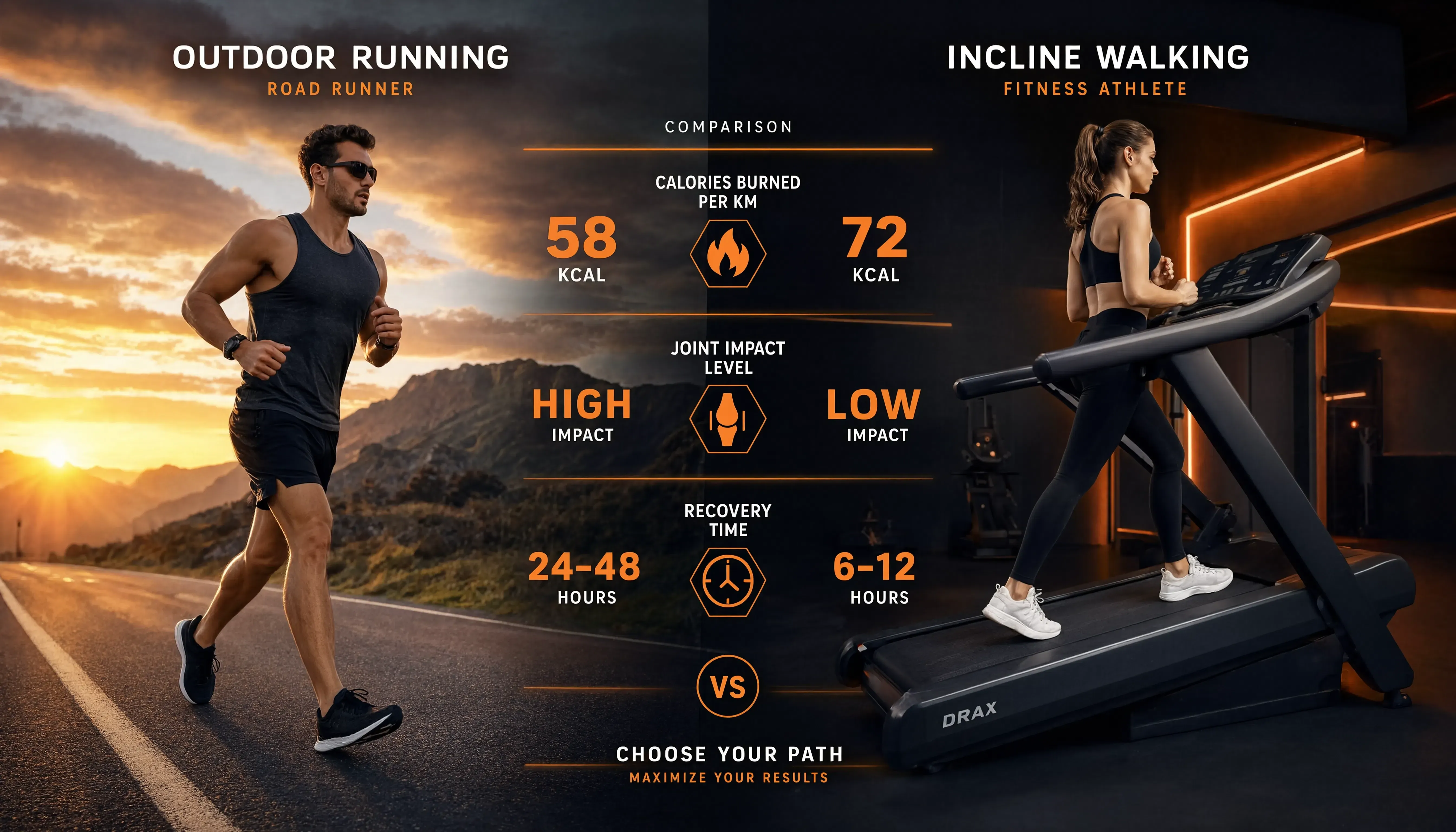 Running versus incline walking calories comparison