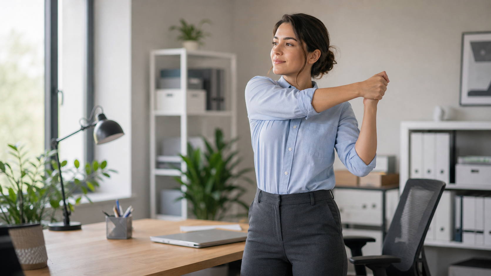 Desk Mobility Routine for Stiff Hips, Neck, and Shoulders